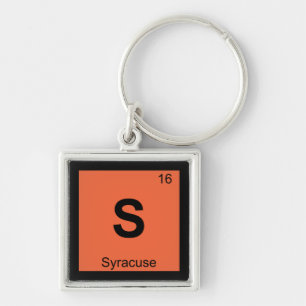S - Syracuse New York Chemie Periodensystem Schlüsselanhänger