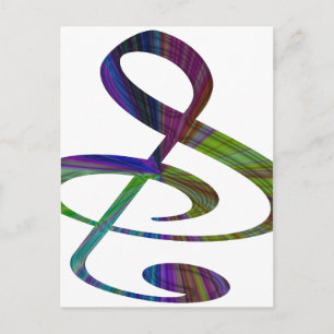 "S", "&" und/oder "Treble Clef" Musical Note Postkarte