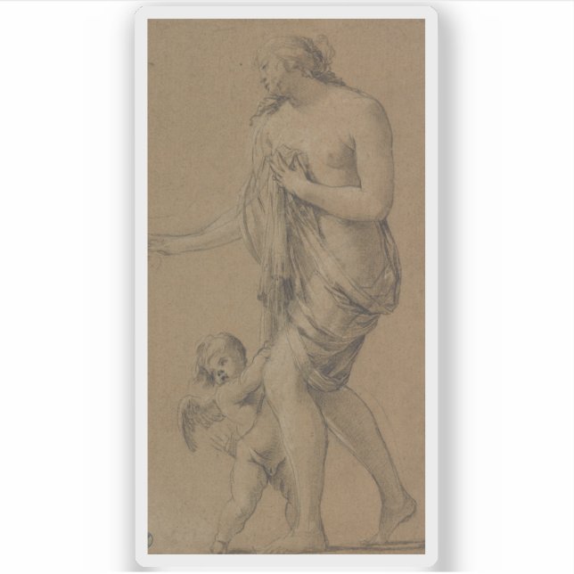 S. Vouet: Studie über die Figuren von Venus und Cu Aufkleber (Vorderseite)