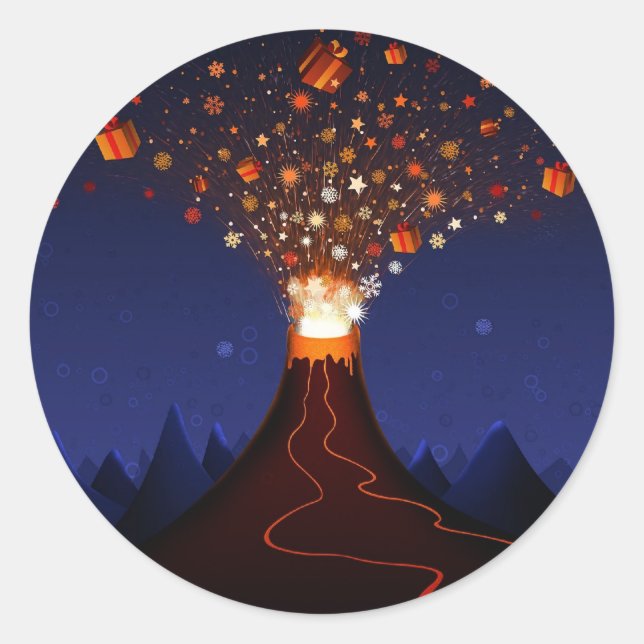 s_vulkan-2560x1600 runder aufkleber (Vorderseite)