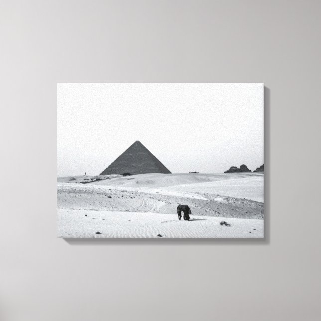 S/W-Pyramiden Leinwanddruck (Vorderseite)