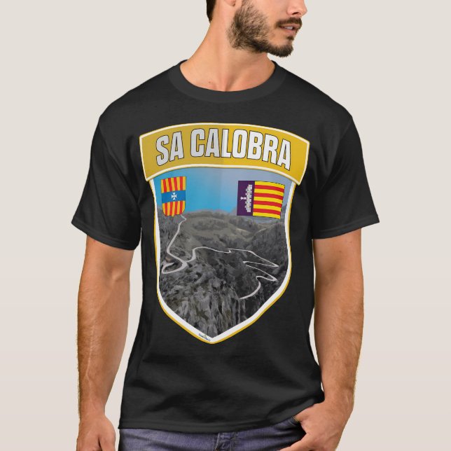 Sa Calobra Mallorca Shield T-Shirt (Vorderseite)