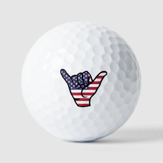 SA flag Shaka sign Golf Ball Marker (Vorderseite)