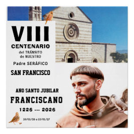Sa Francisco de Assisi Glänzendes Poster