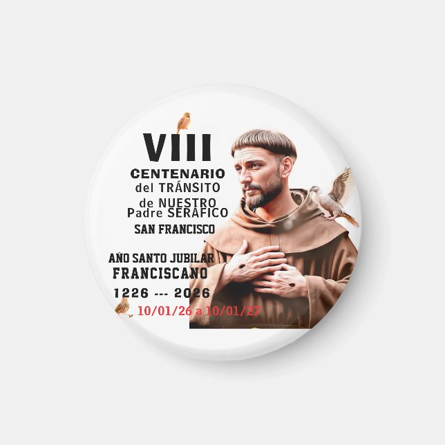Sa Francisco de Assisi Glänzendes Poster Magnet (Vorne)