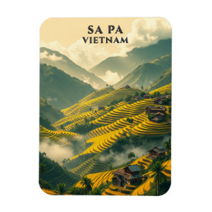 Sa Pa Vietnam Reisbretter Berge Magnet