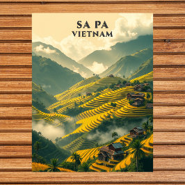 Sa Pa Vietnam Reisbretter Berge Postkarte