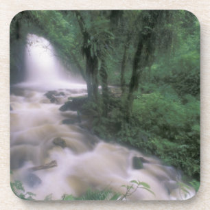 SA, Peru, S.H. Machu Picchu, Wasserfall und Wolke Untersetzer