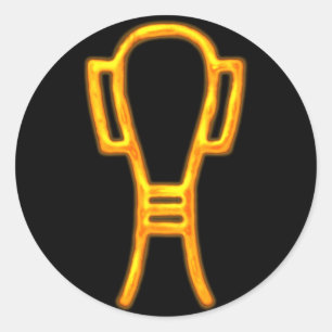 Sa-Schleife ägyptisches Schutz Symbol Runder Aufkleber