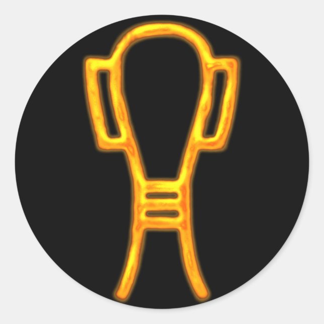 Sa-Schleife ägyptisches Schutz Symbol Runder Aufkleber (Vorderseite)