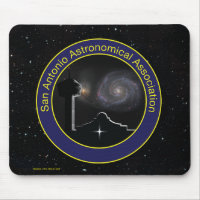 SAAA-Logo mit Hubble Deep Field Mouse Pad