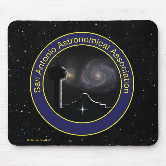 SAAA-Logo mit Hubble Deep Field Mouse Pad Mousepad (Vorne)