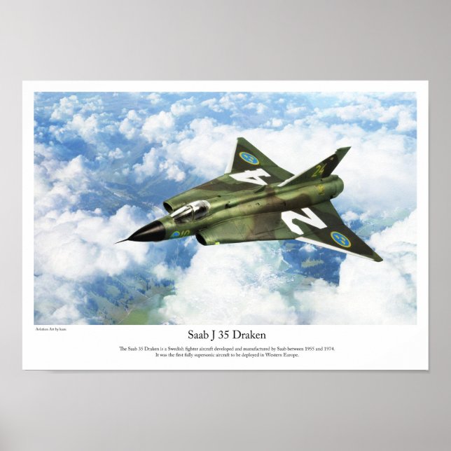 Saab 35 Draken Poster (Vorne)