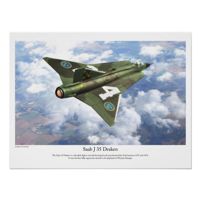 Saab 35 Draken Poster (Vorderseite)