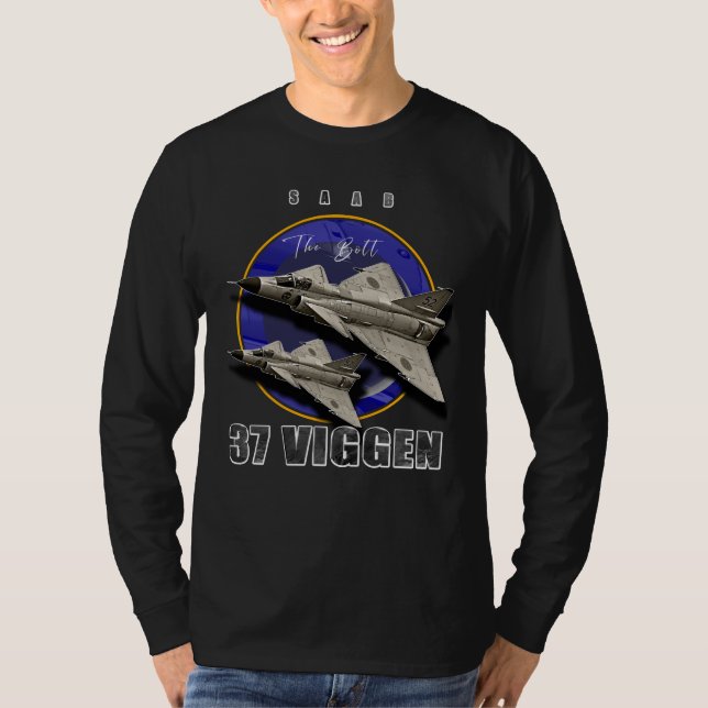Saab 37 Viggen Schwedische Mehrkampf-Maschine T-Shirt (Vorderseite)