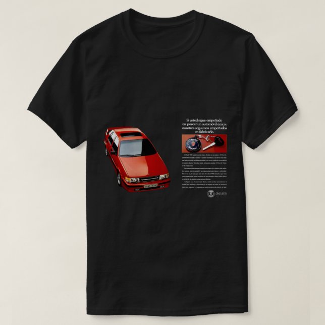 SAAB 9000 ADVERT T-Shirt (Design vorne)