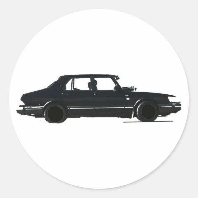 SAAB 900 RUNDER AUFKLEBER (Vorderseite)