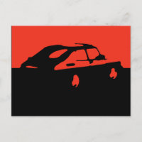 Saab 900 SPG/Aero - Rot auf dunkler Postkarte