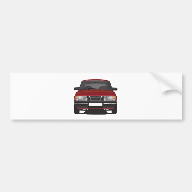 Saab 900 Turbo (rot) Autoaufkleber (Vorne)