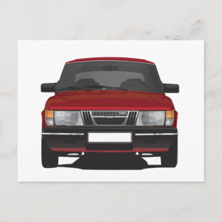 Saab 900 Turbo (rot) Postkarte