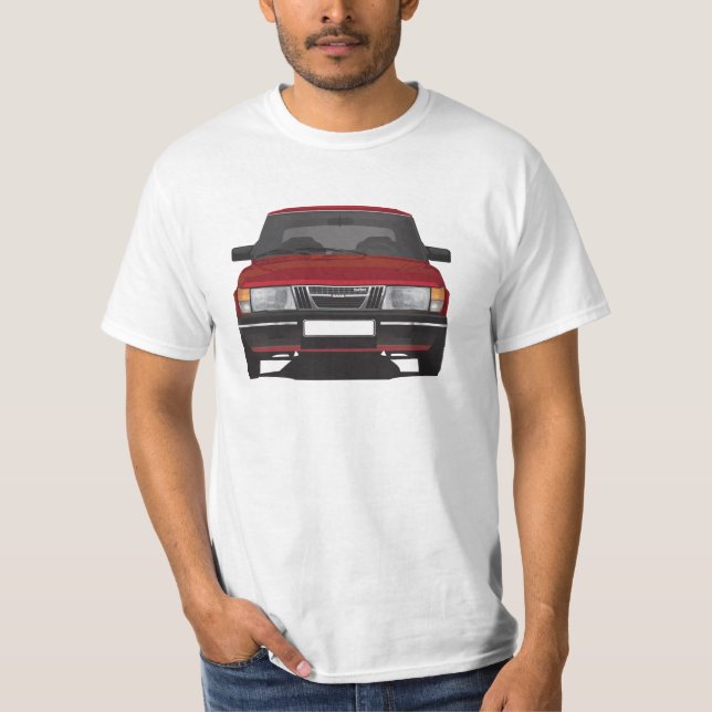 Saab 900 Turbo (rot) T-Shirt (Vorderseite)