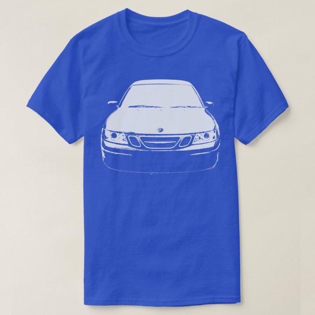 Saab 93 OG 1. Generation klassisches Monoblock wei T-Shirt (Design vorne)