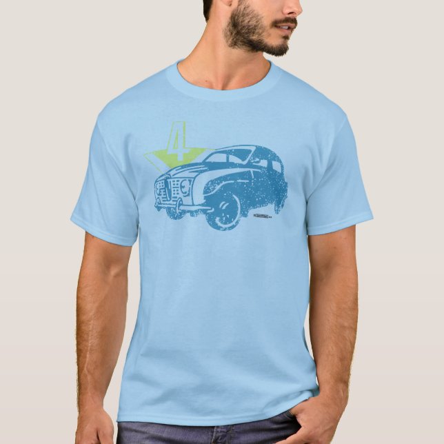Saab 96 V4 beunruhigt T-Shirt (Vorderseite)