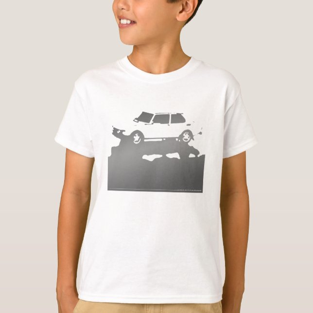Saab 99 Turbo - Grau auf hellen Shirts (Vorderseite)