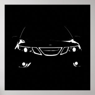 Saab 9-3 Aero Print Poster