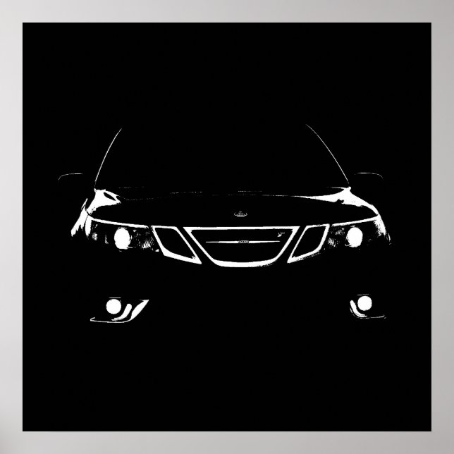 Saab 9-3 Aero Print Poster (Vorne)