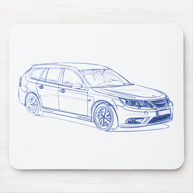 Saab 9-3 Combi 2009 Mousepad (Vorne)