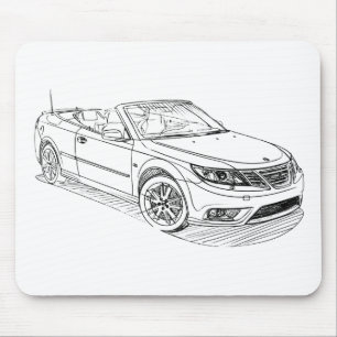 Saab 9-3 Convert 2008 Mousepad