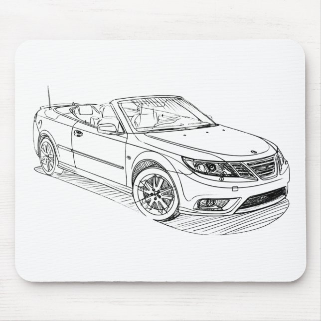Saab 9-3 Convert 2008 Mousepad (Vorne)
