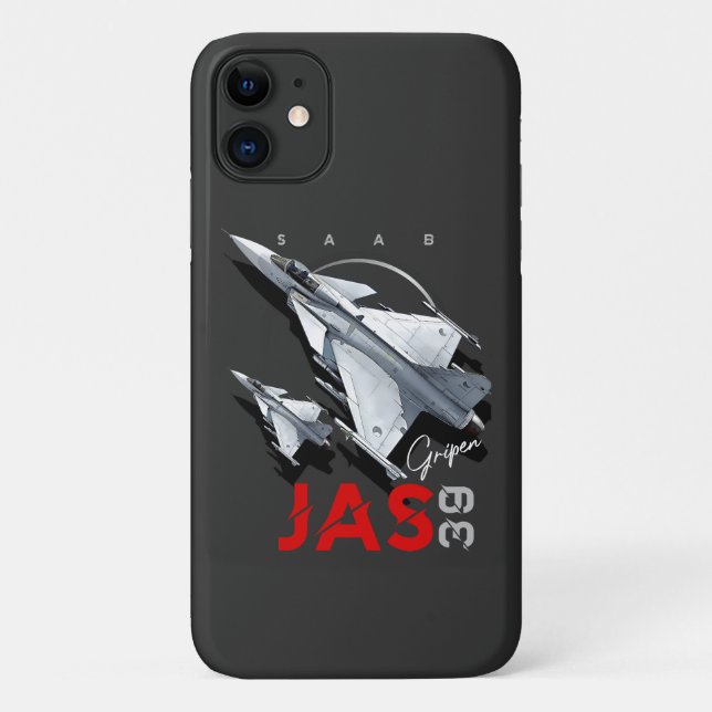 Saab JAS39 Gripen Schwedische Kampfjet-Maschine Case-Mate iPhone Hülle (Rückseite)