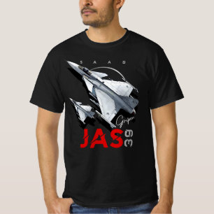 Saab JAS39 Gripen Schwedische Kampfjet-Maschine T-Shirt