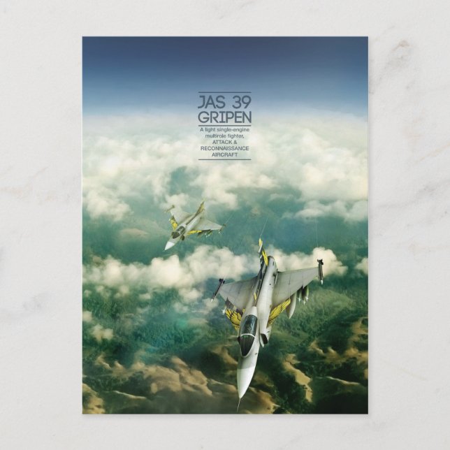Saab JAS 39 Gripen Postkarte (Vorderseite)