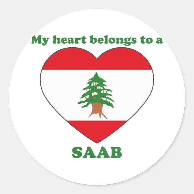 Saab Runder Aufkleber (Vorderseite)