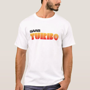 SAAB Turbo Retro Look Abzeichen Streifen T-Shirt