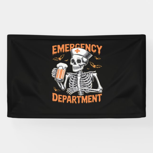 Saal 2 Side Emergency Department Halloween Nurine Banner (Horizontal)