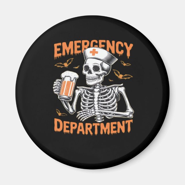 Saal 2 Side Emergency Department Halloween Nurine Magnet (Vorne)