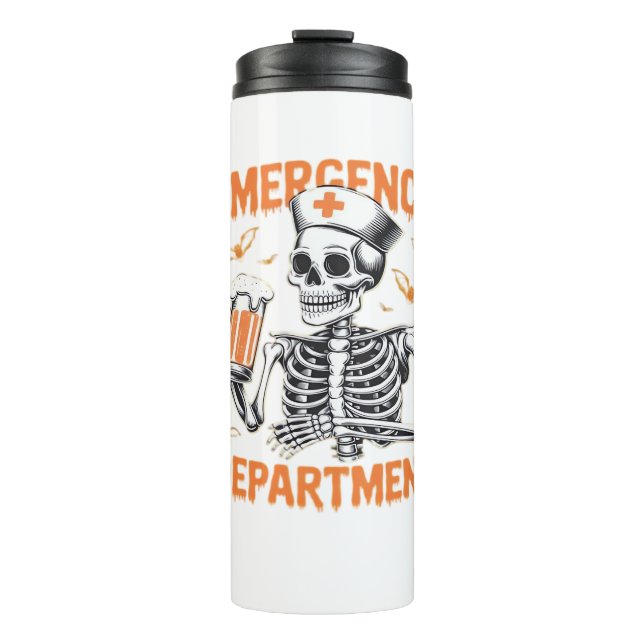 Saal 2 Side Emergency Department Halloween Nurine Thermosbecher (Vorderseite)