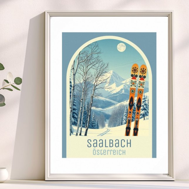 Saalbach Austria Österreich ski vacation Poster (Von Creator hochgeladen)