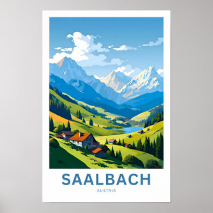 Saalbach Austria Travel Print Poster