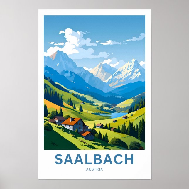 Saalbach Austria Travel Print Poster (Vorne)