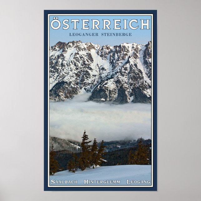 Saalbach - Valley Fog Poster (Vorne)