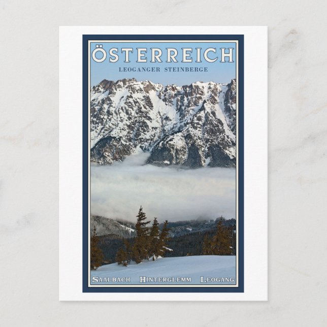 Saalbach - Valley Fog Postkarte (Vorderseite)