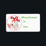 Saanen Goat Baby's First Christmas Gift Tag Adressaufkleber<br><div class="desc">Frohe Weihnachten Saanen Goat Baby's First Geschenk-Tag auf Ihren Geschenken - anpassbarer Text,  sodass Sie es ändern können,  wenn Sie möchten -</div>