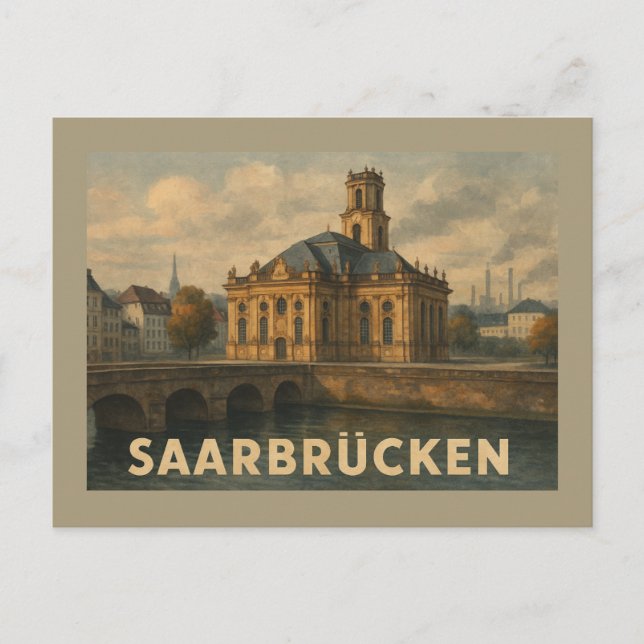 Saarbrücken Germany City Art Postkarte (Vorderseite)