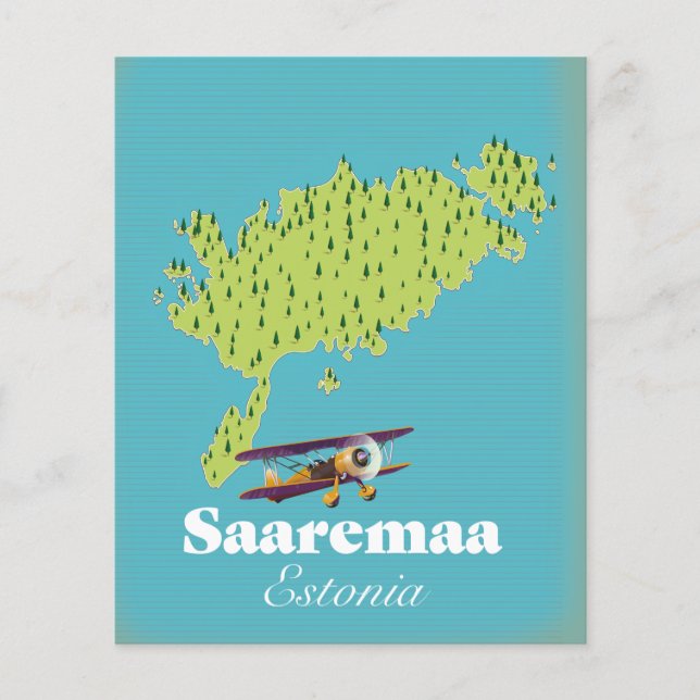 Saaremaa Estland-Karte Flyer (Vorne)