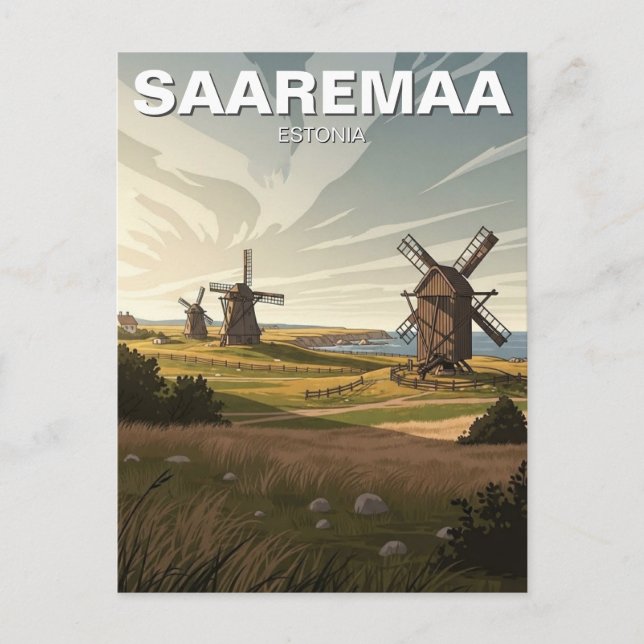 Saaremaa Estland Reise Postkarte (Vorderseite)